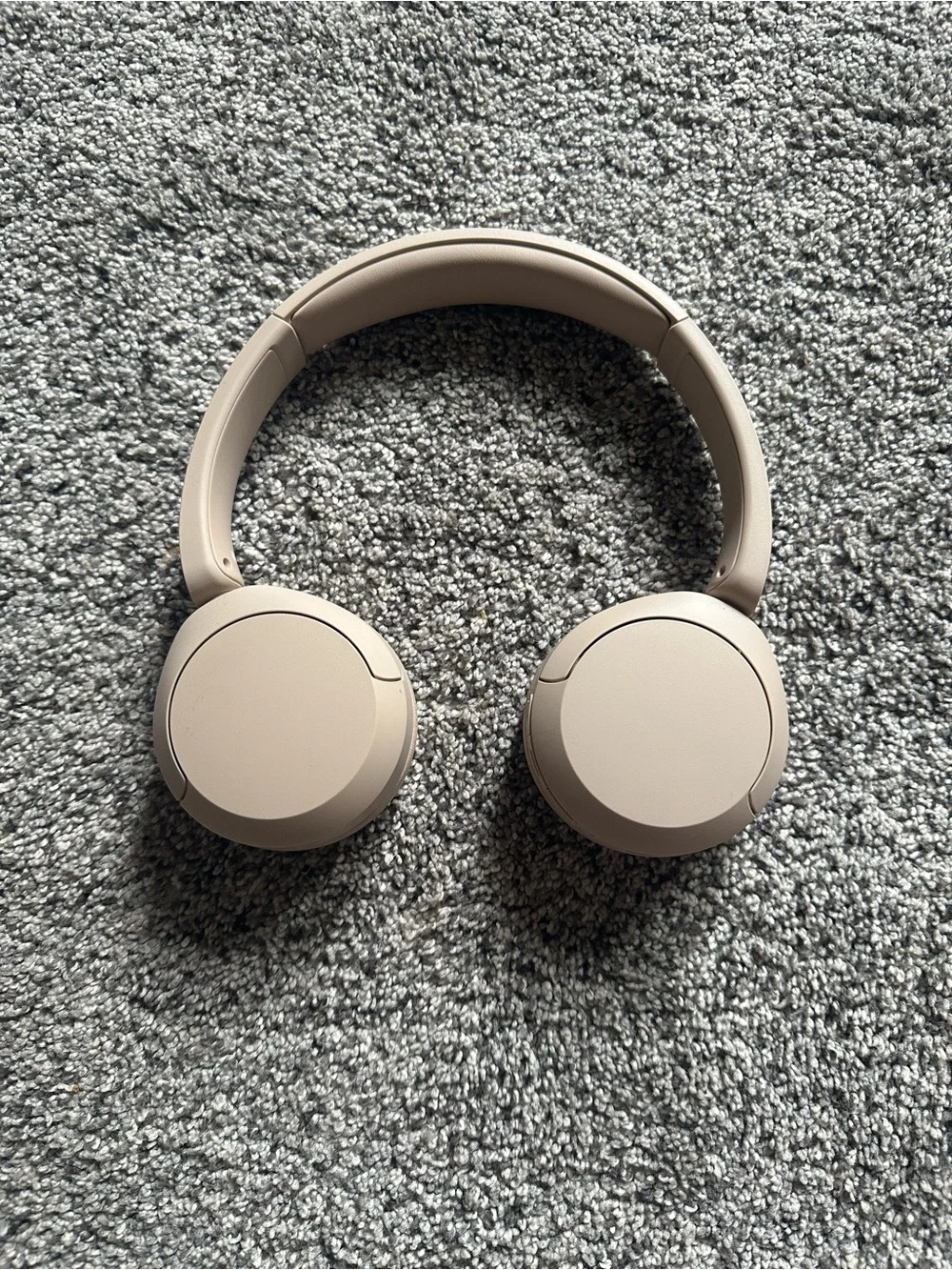 Beige Sony Wireless Headphones
